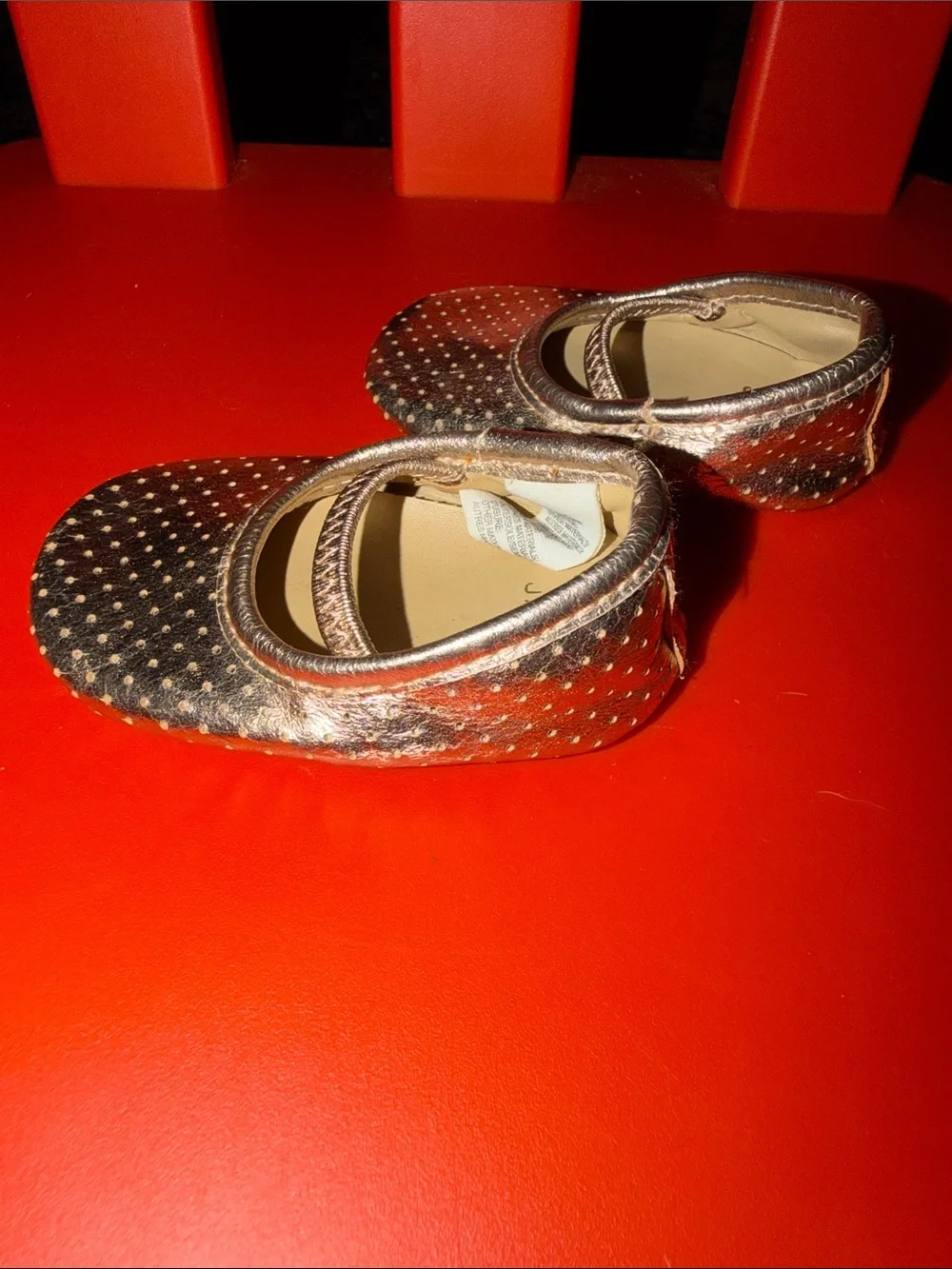 Girls Metallic Black Gold Dot Mary Jane Kids Shoes